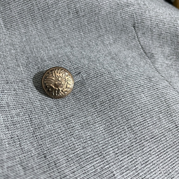 Anne Klein Blazer Gray Jacket Work Office Casual Military Basic - Picture 11 of 14